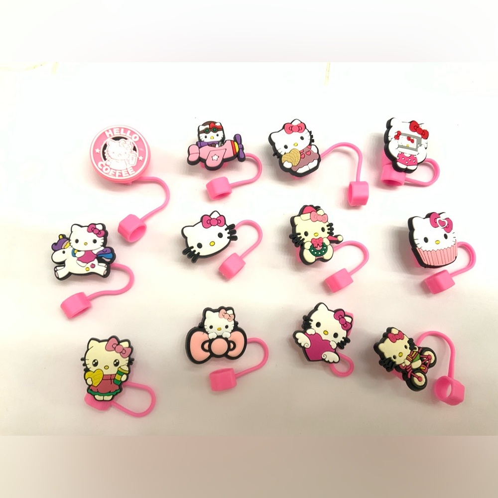 Hello Kitty straw toppers